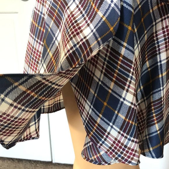 Tory Burch Cora Tartan Plaid Silk Shirtdress - Picture 7 of 16